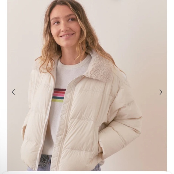 Marine Layer Charlotte Crop Puffer Jacket | Down Filled Puffer | Size XS - Picture 6 of 13